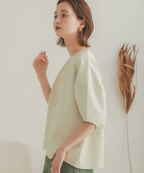SENSE OF PLACE by URBAN RESEARCH（センスオブプレイスバイアーバンリサーチ）の「『WEB限定』フェイクレザーボリュームスリーブトップ（シャツ/ブラウス・レディース・ネイビー/ブラウン/アイボリー・ONE）」の5枚目の写真