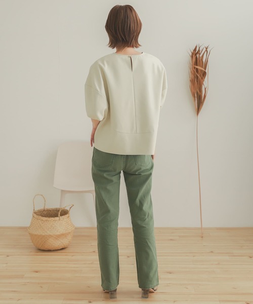 SENSE OF PLACE by URBAN RESEARCH（センスオブプレイスバイアーバンリサーチ）の「『WEB限定』フェイクレザーボリュームスリーブトップ（シャツ/ブラウス・レディース・ネイビー/ブラウン/アイボリー・ONE）」の16枚目の写真