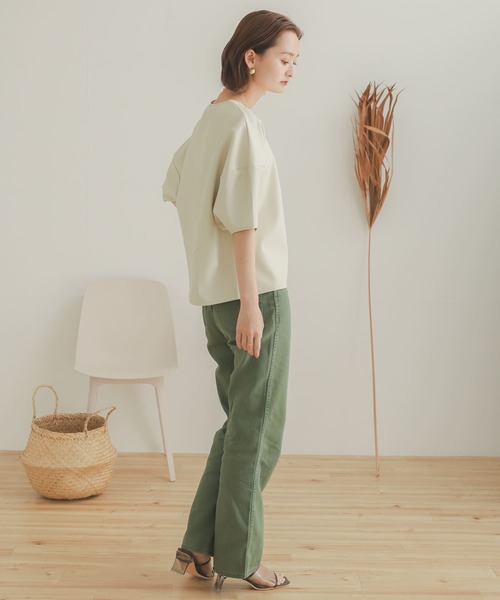 SENSE OF PLACE by URBAN RESEARCH（センスオブプレイスバイアーバンリサーチ）の「『WEB限定』フェイクレザーボリュームスリーブトップ（シャツ/ブラウス・レディース・ネイビー/ブラウン/アイボリー・ONE）」の17枚目の写真