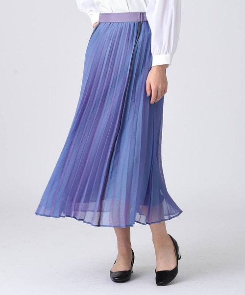 RAW FUDGE（ローファッジ）の「シャンブレーオーガンジープリースカート（スカート・レディース・ブラック/ベージュ/パープル・M）」の5枚目の写真