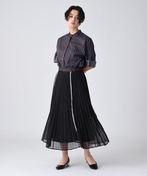 RAW FUDGE（ローファッジ）の「シャンブレーオーガンジープリースカート（スカート・レディース・ブラック/ベージュ/パープル・M）」の17枚目の写真