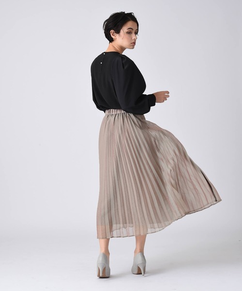 RAW FUDGE（ローファッジ）の「シャンブレーオーガンジープリースカート（スカート・レディース・ブラック/ベージュ/パープル・M）」の21枚目の写真