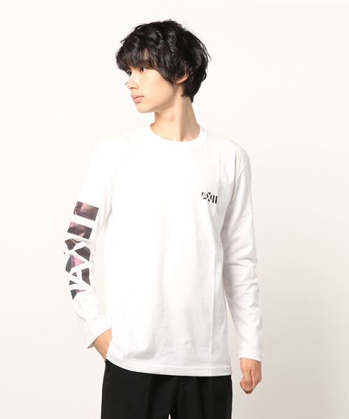 MIDWEST(ミッドウエスト)の「ANREALAGE(アンリアレイジ)×EXIT “ANREALAGEXIT”フラッシュロゴロングTシャツ(Tシャツ/カットソー・メンズ・ホワイト・MEDIUM/LARGE)」の1枚目の写真