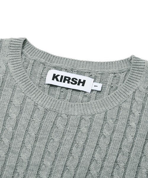 KIRSH(キルシー)の「A'GEM/9 × .kom『KIRSH/キルシー』SMALL CHERRY ROUND KNIT/スモールチェリー クロップド丈 ラウンドニットソー(ニット/セーター・レディース・ネイビー/グレー/グリーン・FREE)」の5枚目の写真