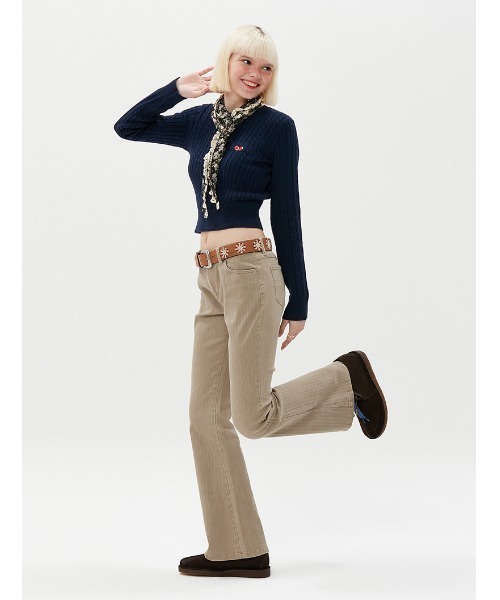 KIRSH(キルシー)の「A'GEM/9 × .kom『KIRSH/キルシー』SMALL CHERRY ROUND KNIT/スモールチェリー クロップド丈 ラウンドニットソー(ニット/セーター・レディース・ネイビー/グレー/グリーン・FREE)」の22枚目の写真