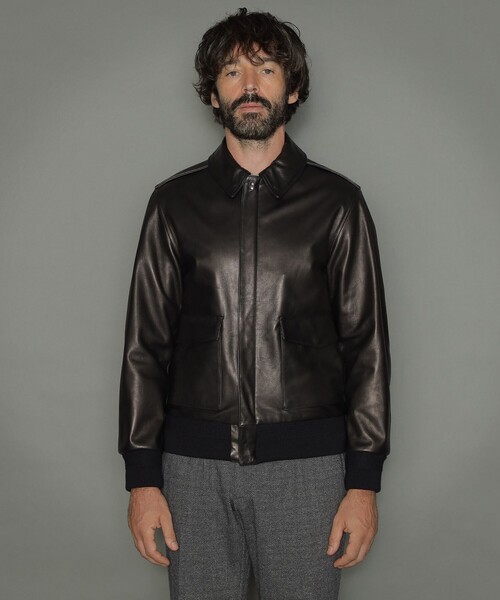 MACKINTOSH LONDON（マッキントッシュ ロンドン）の「【Weatherproofed Leather】A-2ブルゾン（ブルゾン・メンズ・ブラック・42/38/40）」の7枚目の写真