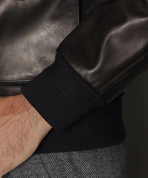 MACKINTOSH LONDON（マッキントッシュ ロンドン）の「【Weatherproofed Leather】A-2ブルゾン（ブルゾン・メンズ・ブラック・42/38/40）」の10枚目の写真