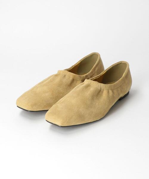 BEAUTY&YOUTH UNITED ARROWS(ビューティーアンドユースユナイテッドアローズ)の「BY ギャザーフラット シューズ◆(その他シューズ・レディース・ブラック/ライム・38/36/37/35h/36h/37h)」の6枚目の写真