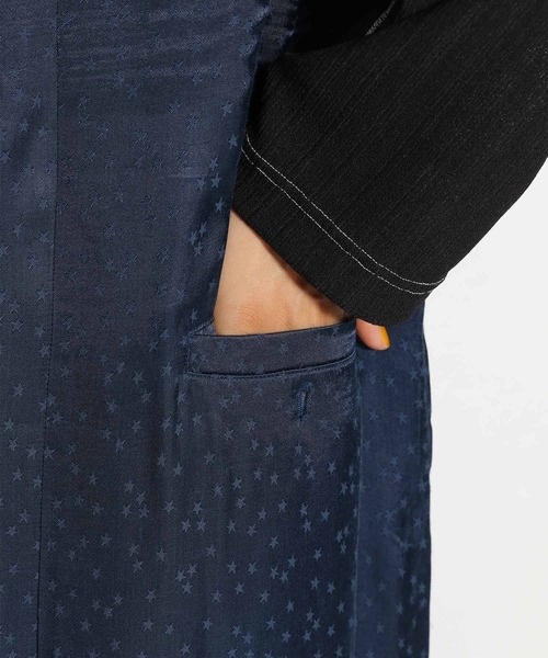 niko and...（ニコアンド）の「[MODE NORM CORE]テロテロスタージャカードマキシジャンスカ（ジャンパースカート・レディース・ブラック/グリーン/ダークブルー・MEDIUM/LARGE）」の19枚目の写真