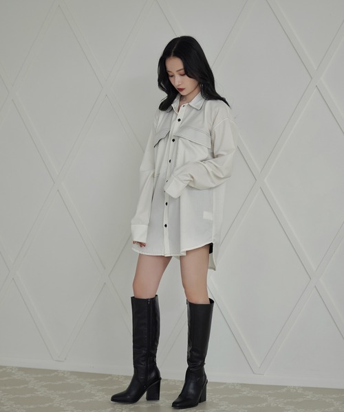 UNISEX】ステッチポケットシャツ シャツ/ブラウス