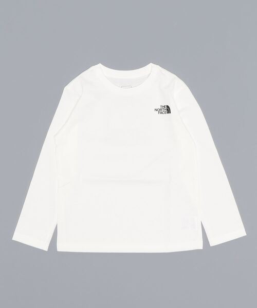 THE NORTH FACE（ザノースフェイス）の「【WEB限定】THE NORTH FACE/ザ・ノースフェイス KIDS L/S Square Logo Tee（Tシャツ/カットソー・キッズ・ネイビー/オリーブ/ホワイト・130/120/150/140）」の2枚目の写真