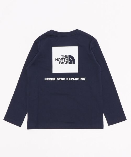 THE NORTH FACE（ザノースフェイス）の「【WEB限定】THE NORTH FACE/ザ・ノースフェイス KIDS L/S Square Logo Tee（Tシャツ/カットソー・キッズ・ネイビー/オリーブ/ホワイト・130/120/150/140）」の4枚目の写真