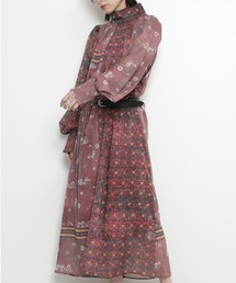 キルトプリントワンピース