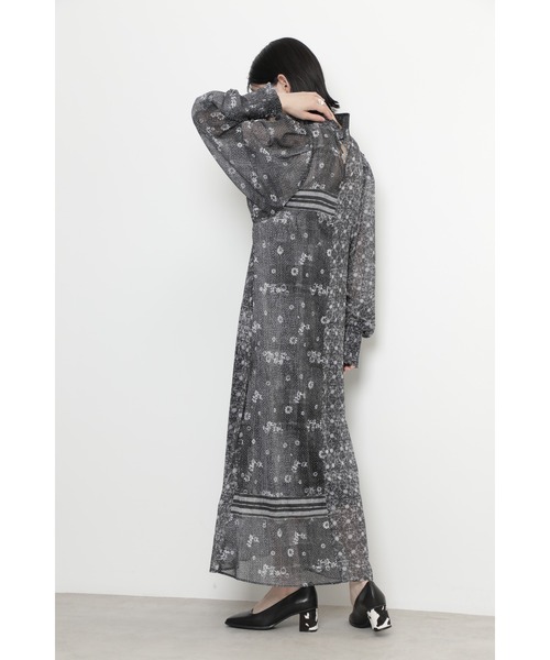 ROSE BUD(ローズバッド)の「キルトプリントワンピース(ワンピース・レディース・ブラック/レッド・ONE SIZE)」の5枚目の写真