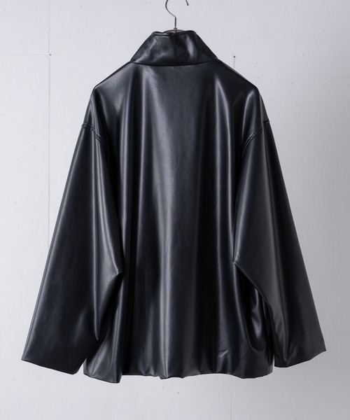 ADAMASTE（アダマスト）の「ハイネックレザーブルゾン（ブルゾン・メンズ・ブラック・SMALL/MEDIUM/LARGE）」の14枚目の写真