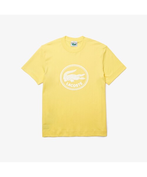 LACOSTE(ラコステ)の「オーガニックコットン3DプリントクルーネックTシャツ(Tシャツ/カットソー・メンズ・ブラック/イエロー/ホワイト/ライトピンク/スカイブルー・L/XS/S/M)」の4枚目の写真