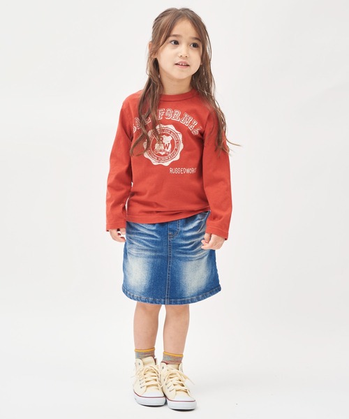 RUGGEDWORKS（ラゲッドワークス）の「《セットアップ可能》　デニムトスカート（デニムスカート・キッズ・サックスブルー/ブルー・90/100/110/120/130/140/150）」の12枚目の写真