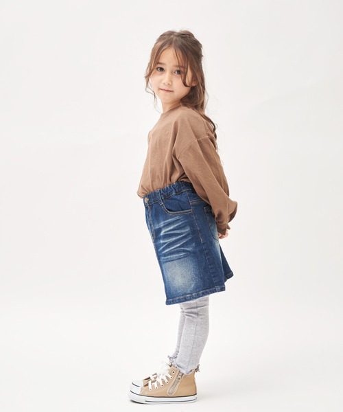 RUGGEDWORKS（ラゲッドワークス）の「《セットアップ可能》　デニムトスカート（デニムスカート・キッズ・サックスブルー/ブルー・90/100/110/120/130/140/150）」の7枚目の写真