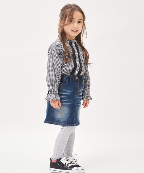 RUGGEDWORKS（ラゲッドワークス）の「《セットアップ可能》　デニムトスカート（デニムスカート・キッズ・サックスブルー/ブルー・90/100/110/120/130/140/150）」の8枚目の写真