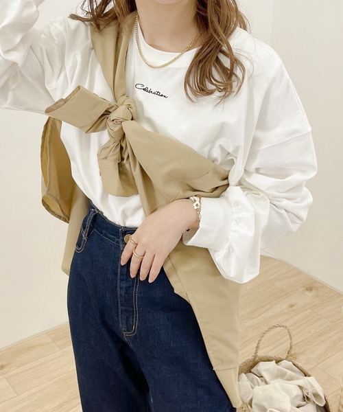 apres jour clair（アプレジュールクレア）の「【apres jour clair】チビロゴロンT【ZOZOTOWN限定アイテム】（Tシャツ/カットソー・レディース・オフホワイト/アイボリー・X-LARGE/フリー）」の3枚目の写真