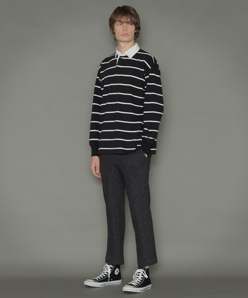 MACKINTOSH LONDON（マッキントッシュ ロンドン）の「ラガーボーダーポロシャツ（ポロシャツ・メンズ・ブラック・LL/M/L）」の2枚目の写真