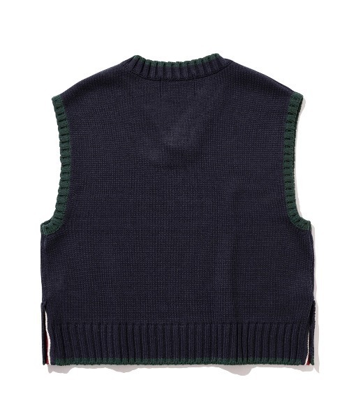 ROMANTIC CROWN(ロマンティッククラウン)の「【ROMANTIC CROWN】SIDE BUTTON VEST / ロマンティッククラウン サイドボタン プレッピー ベスト(ベスト・メンズ・ネイビー/オートミール・SMALL/MEDIUM/LARGE)」の14枚目の写真