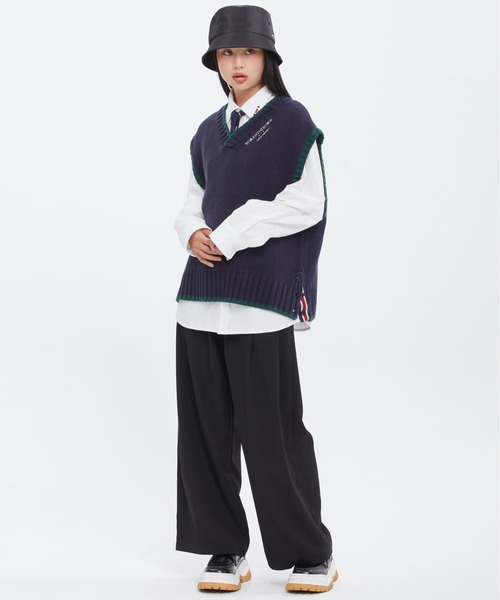 ROMANTIC CROWN(ロマンティッククラウン)の「【ROMANTIC CROWN】SIDE BUTTON VEST / ロマンティッククラウン サイドボタン プレッピー ベスト(ベスト・メンズ・ネイビー/オートミール・SMALL/MEDIUM/LARGE)」の12枚目の写真