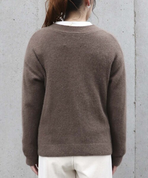 ONIGIRI（オニギリ）の「ラクーン混　ニットカーディガン（カーディガン/ボレロ・レディース・ベージュ/ブラウン/ターコイズブルー・FREE）」の17枚目の写真