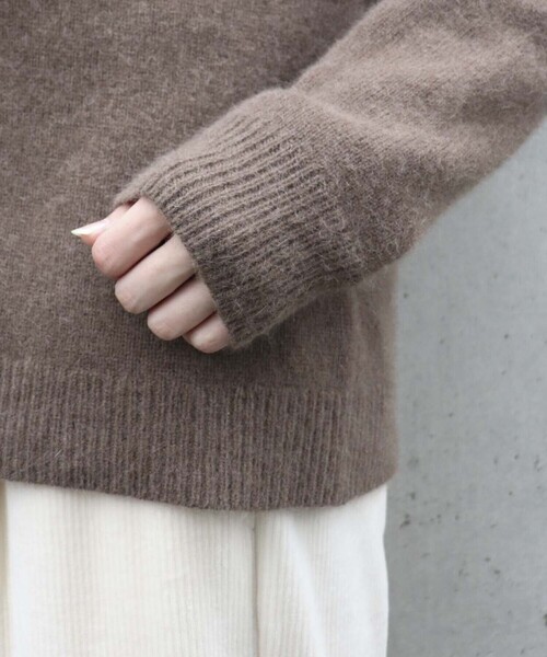 ONIGIRI（オニギリ）の「ラクーン混　ニットカーディガン（カーディガン/ボレロ・レディース・ベージュ/ブラウン/ターコイズブルー・FREE）」の15枚目の写真