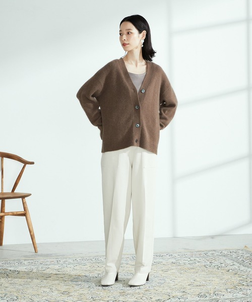 ONIGIRI（オニギリ）の「ラクーン混　ニットカーディガン（カーディガン/ボレロ・レディース・ベージュ/ブラウン/ターコイズブルー・FREE）」の13枚目の写真