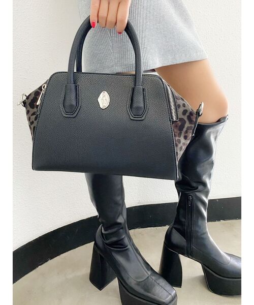 GYDA(ジェイダ)の「レオパードドッキング3ROOM BAG(ハンドバッグ・レディース・ブラック/ブラウン・FREE)」の8枚目の写真