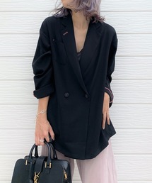 Q | ダブルブレストリラックスジャケット(テーラードジャケット)