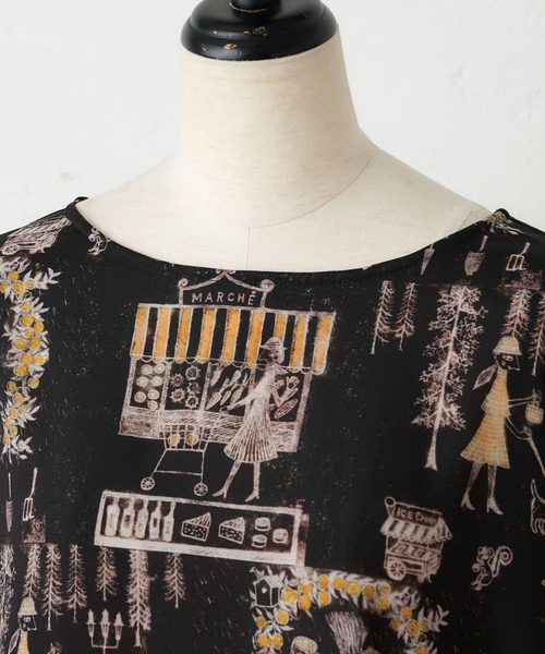 BEARDSLEY(ビアズリー)の「Houseworkマルワンピース(ワンピース・レディース・ブラック/アイボリー・FREE)」の5枚目の写真