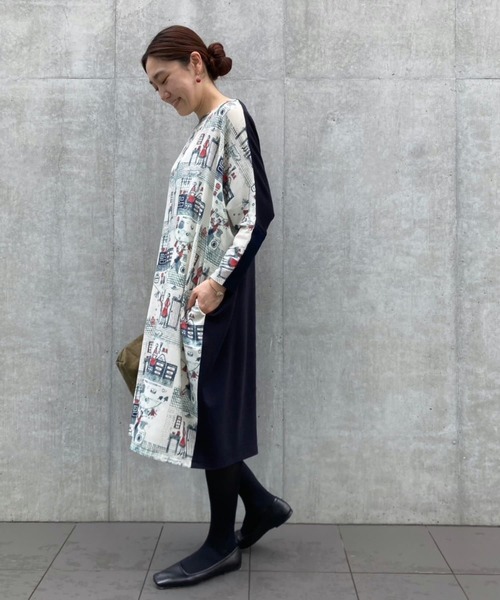 BEARDSLEY(ビアズリー)の「Houseworkマルワンピース(ワンピース・レディース・ブラック/アイボリー・FREE)」の9枚目の写真