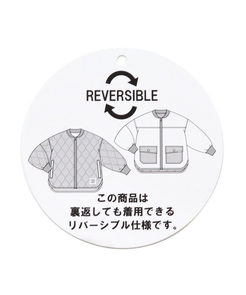 BREEZE（ブリーズ）の「リバーシブルキルトジャケット（ノーカラージャケット・キッズ・ベージュ/カーキ/レインボー・100/110/120/130/140/90/150）」の8枚目の写真