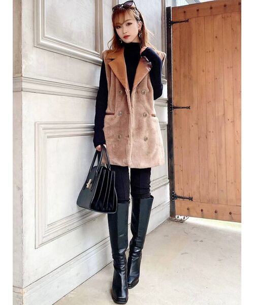 RESEXXY（リゼクシー）の「スクエアミドルブーツ（ブーツ・レディース・ブラック/ブラウン・SMALL/MEDIUM/LARGE）」の10枚目の写真