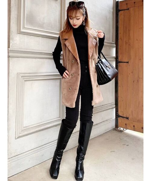 RESEXXY（リゼクシー）の「スクエアミドルブーツ（ブーツ・レディース・ブラック/ブラウン・SMALL/MEDIUM/LARGE）」の11枚目の写真