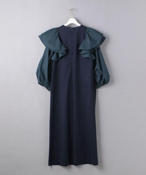 FLICKA（フリッカ）の「＜FLICKA（フリッカ）＞コンビ フリルスリーブ ワンピース ■■■▲（ワンピース・レディース・ネイビー/ブラック・FREE）」の8枚目の写真