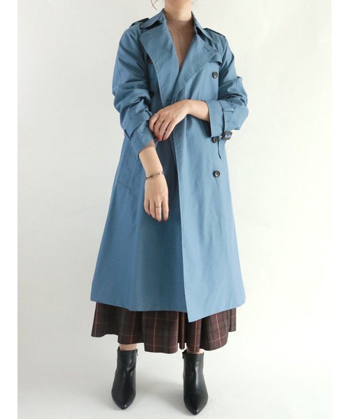 Te chichi（テチチ）の「トレンチコート（トレンチコート・レディース・ブルー/ネイビー/ベージュ・MEDIUM/SMALL）」の3枚目の写真
