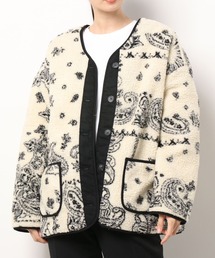 emi+ | ペイズリー柄ボアブルゾン(ブルゾン)