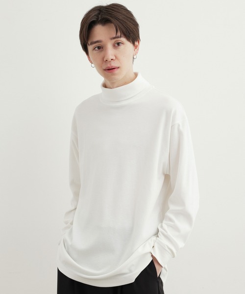 JUNRED（ジュンレッド）の「ファインスムースタートルネックプルオーバー（ニット/セーター・メンズ・ブラック/ダークグリーン/ホワイト・M/L/LL）」の2枚目の写真