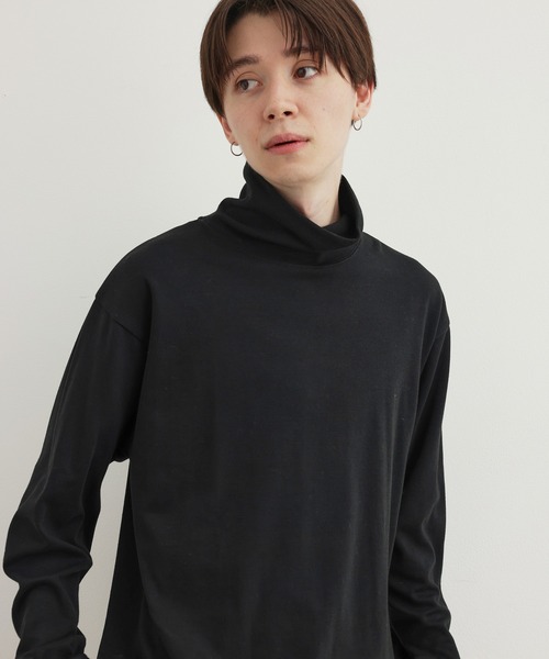 JUNRED（ジュンレッド）の「ファインスムースタートルネックプルオーバー（ニット/セーター・メンズ・ブラック/ダークグリーン/ホワイト・M/L/LL）」の4枚目の写真