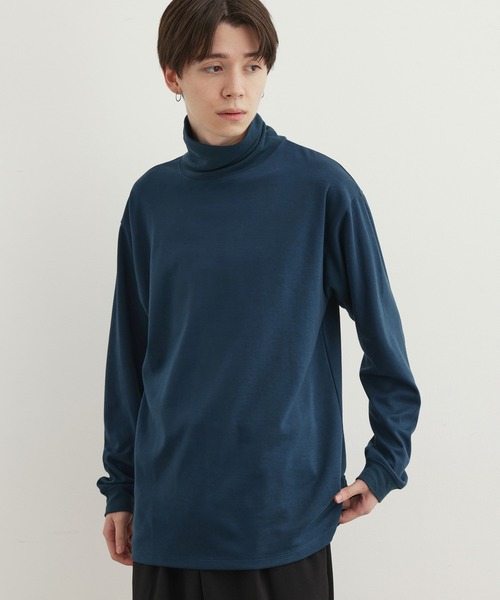 JUNRED（ジュンレッド）の「ファインスムースタートルネックプルオーバー（ニット/セーター・メンズ・ブラック/ダークグリーン/ホワイト・M/L/LL）」の13枚目の写真