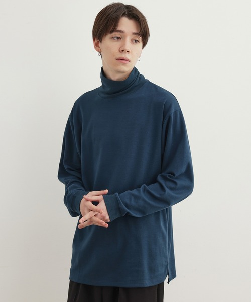 JUNRED（ジュンレッド）の「ファインスムースタートルネックプルオーバー（ニット/セーター・メンズ・ブラック/ダークグリーン/ホワイト・M/L/LL）」の7枚目の写真