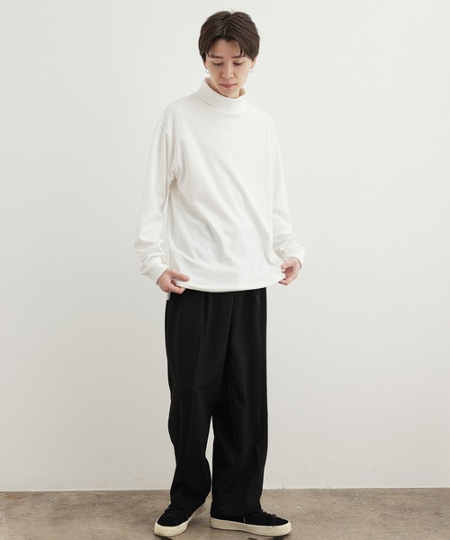 JUNRED（ジュンレッド）の「ファインスムースタートルネックプルオーバー（ニット/セーター・メンズ・ブラック/ダークグリーン/ホワイト・M/L/LL）」の11枚目の写真