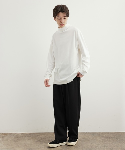 JUNRED（ジュンレッド）の「ファインスムースタートルネックプルオーバー（ニット/セーター・メンズ・ブラック/ダークグリーン/ホワイト・M/L/LL）」の5枚目の写真