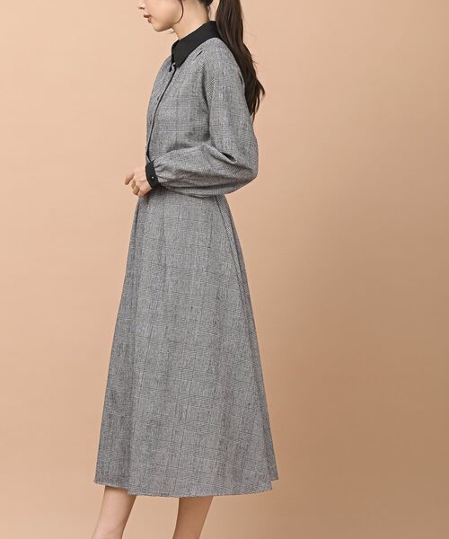 rps（アールピーエス）の「ベルト付きクレリックシャツワンピース（ワンピース・レディース・チャコールグレー/ブラック/ダークグリーン/ピンク/モカ/ブラック系その他2/ボルドー・M/フリー）」の17枚目の写真