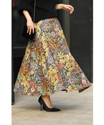 cawaii | クラシカルな花世界を纏うジャガード織りロングスカート(スカート)