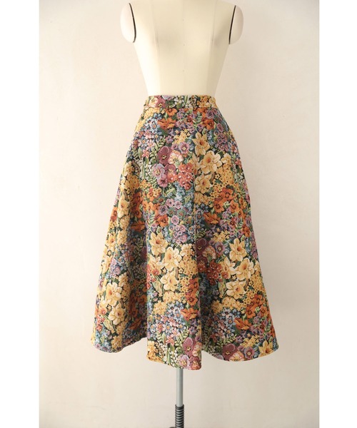 cawaii（カワイイ）の「クラシカルな花世界を纏うジャガード織りロングスカート（スカート・レディース・マルチ・FREE）」の21枚目の写真