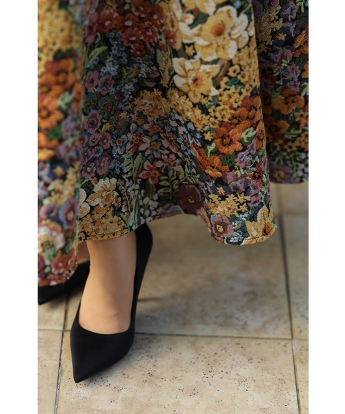 cawaii（カワイイ）の「クラシカルな花世界を纏うジャガード織りロングスカート（スカート・レディース・マルチ・FREE）」の20枚目の写真